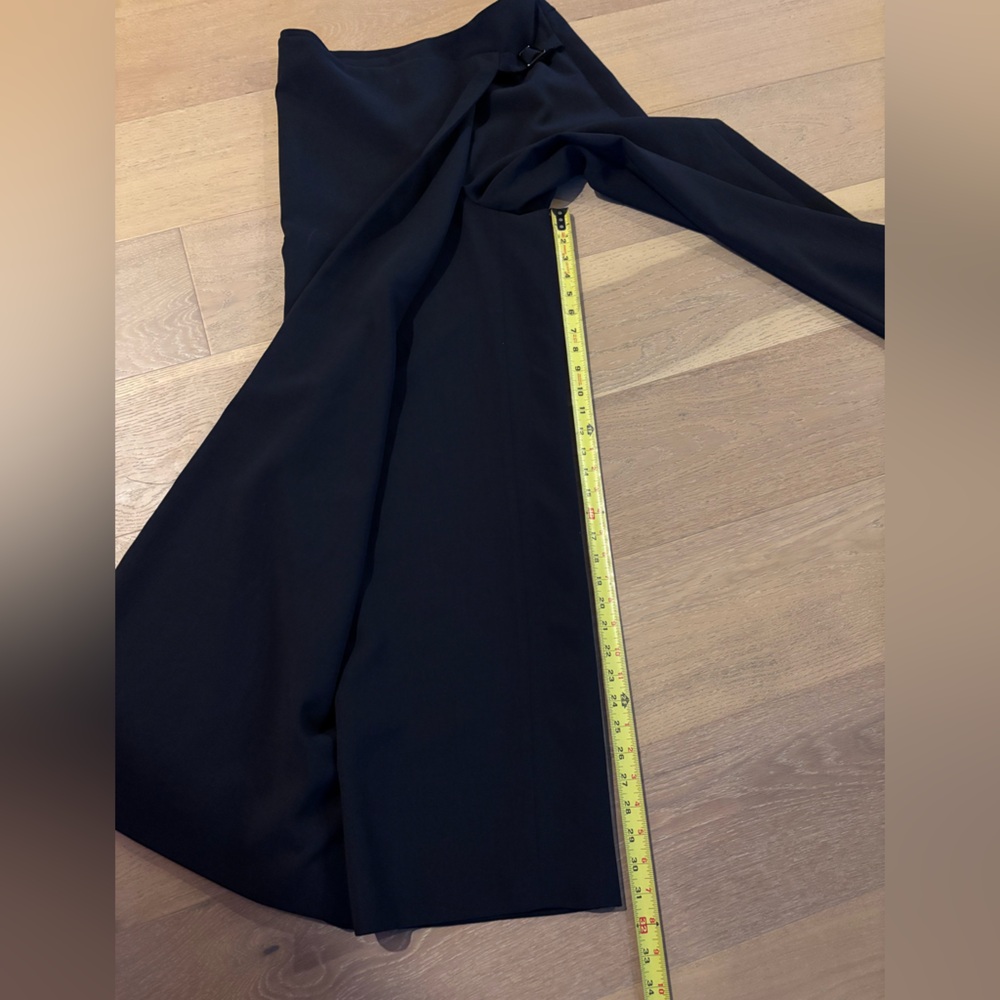 AKRIS Foss Wool Double Face Wide Leg Pants Apron Wrap Asymmetric Panel Trouser 8 - Picture 17 of 17
